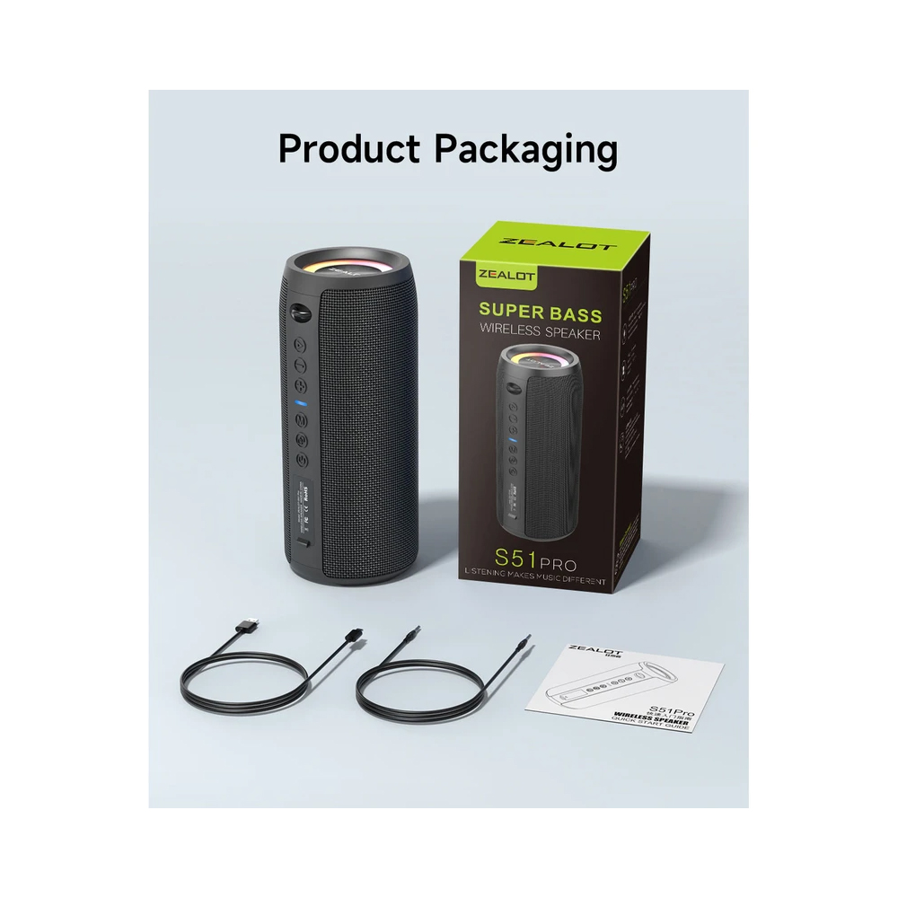 اسپیکر بلوتوثی قابل حمل zealot مدل S49 Pro