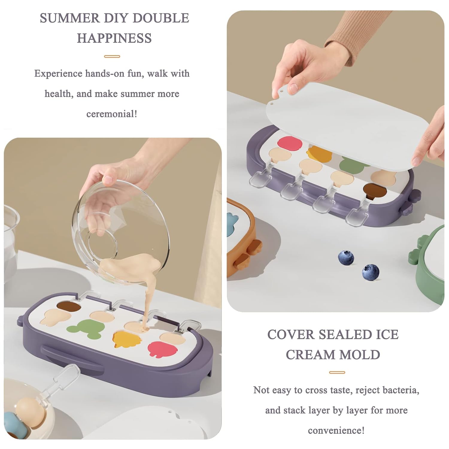 قالب بستنی سیلیکونی 4 عددی