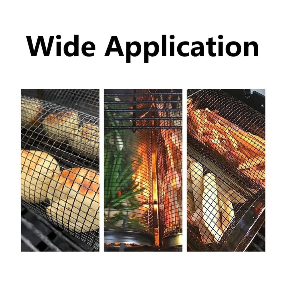 سبد گریل چرخشی استیل 20 سانتی‌متری