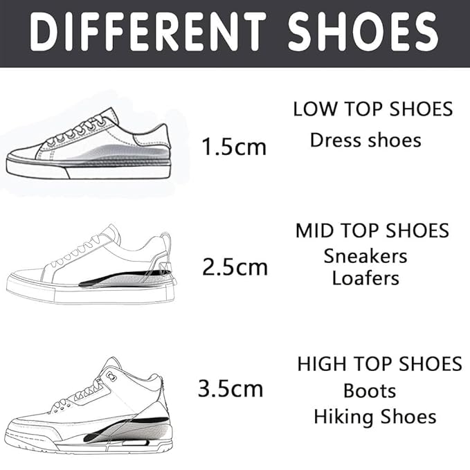 کفی کفش افزایش قد تا ارتفاع 3.5 سانتی متر