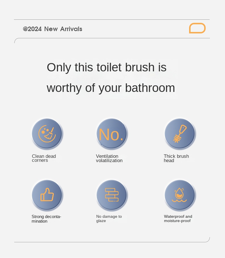 برس توالت دیواری کد HB25