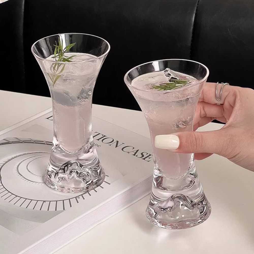 لیوان کریستالی مدل پایه موجی بسته 6 عددی