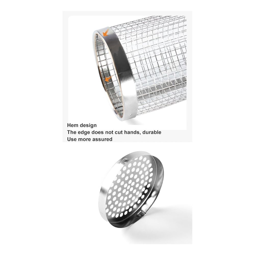 سبد گریل چرخشی استیل 20 سانتی‌متری