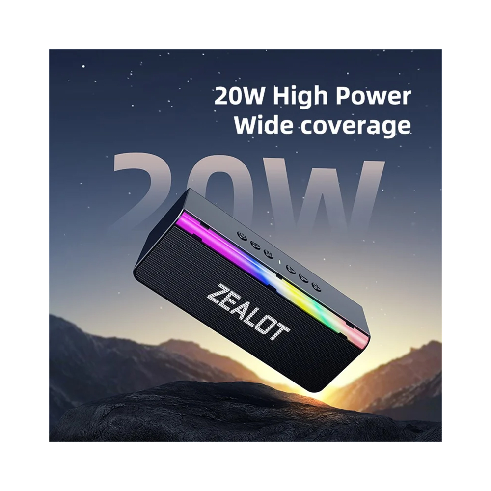 اسپیکر بلوتوثی قابل حمل zealot مدل S72