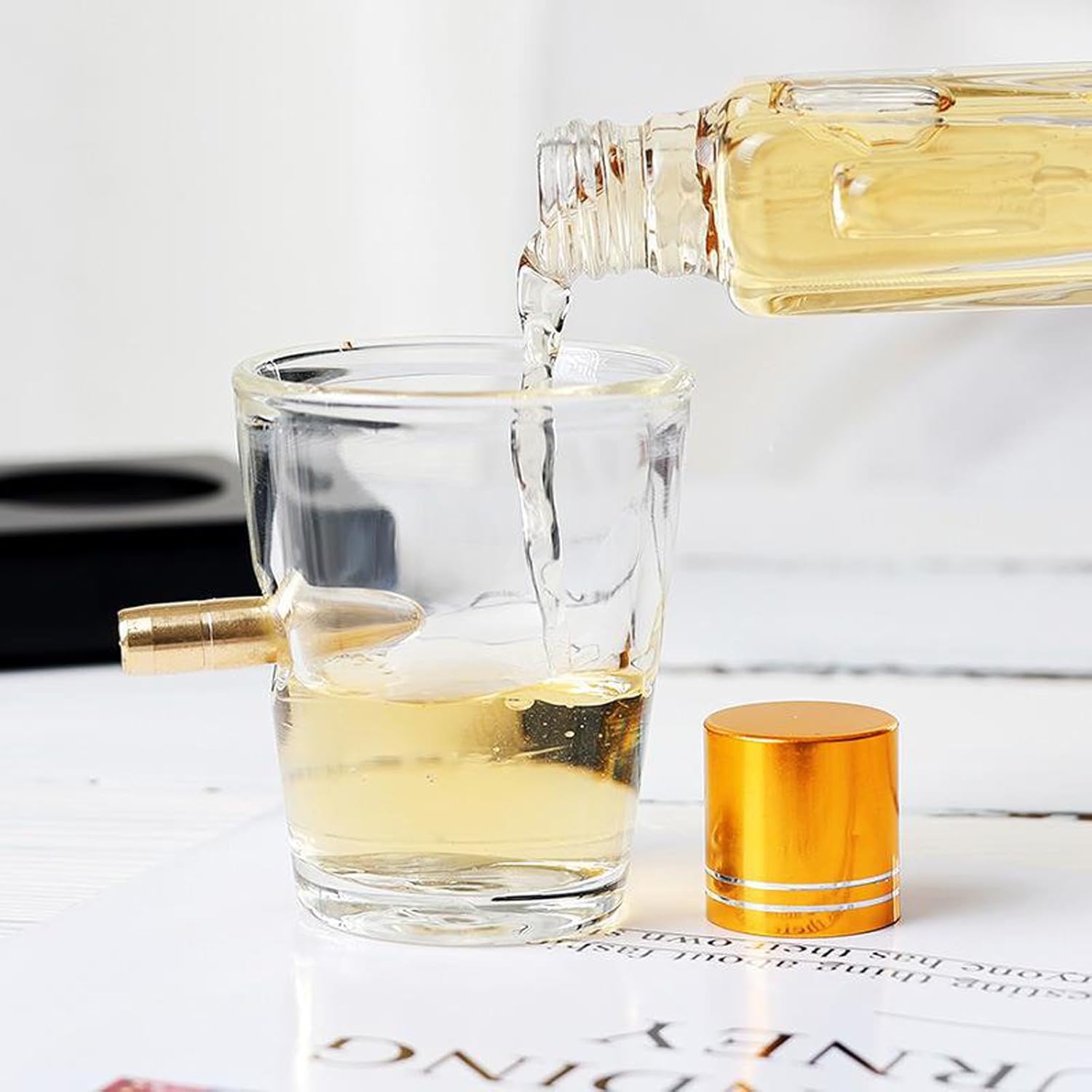 لیوان شیشه ای Lesulety طرح گلوله خورده