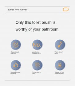 برس توالت دیواری کد HB25