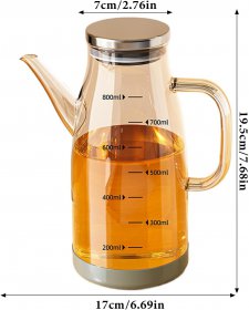 بطری روغن‌ریز شیشه‌ای 800 میلی لیتر