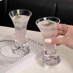 لیوان کریستالی مدل پایه موجی بسته 6 عددی