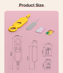 ست 3 عددی سوزن سیم کارت سیلیکونی