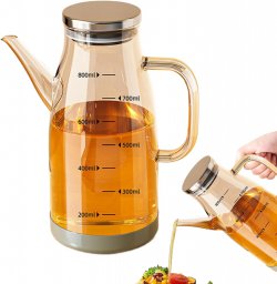 بطری روغن‌ریز شیشه‌ای 800 میلی لیتر