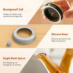 بطری روغن‌ریز شیشه‌ای 800 میلی لیتر