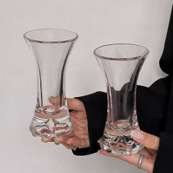 لیوان کریستالی مدل پایه موجی بسته 6 عددی